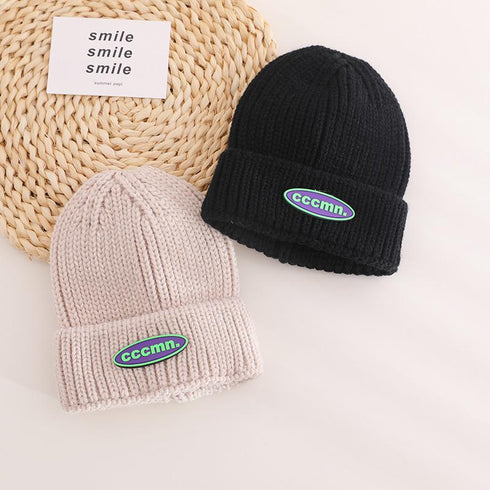 Autumn and winter candy-colored baby warm wool cap 18.8-21.2 inches